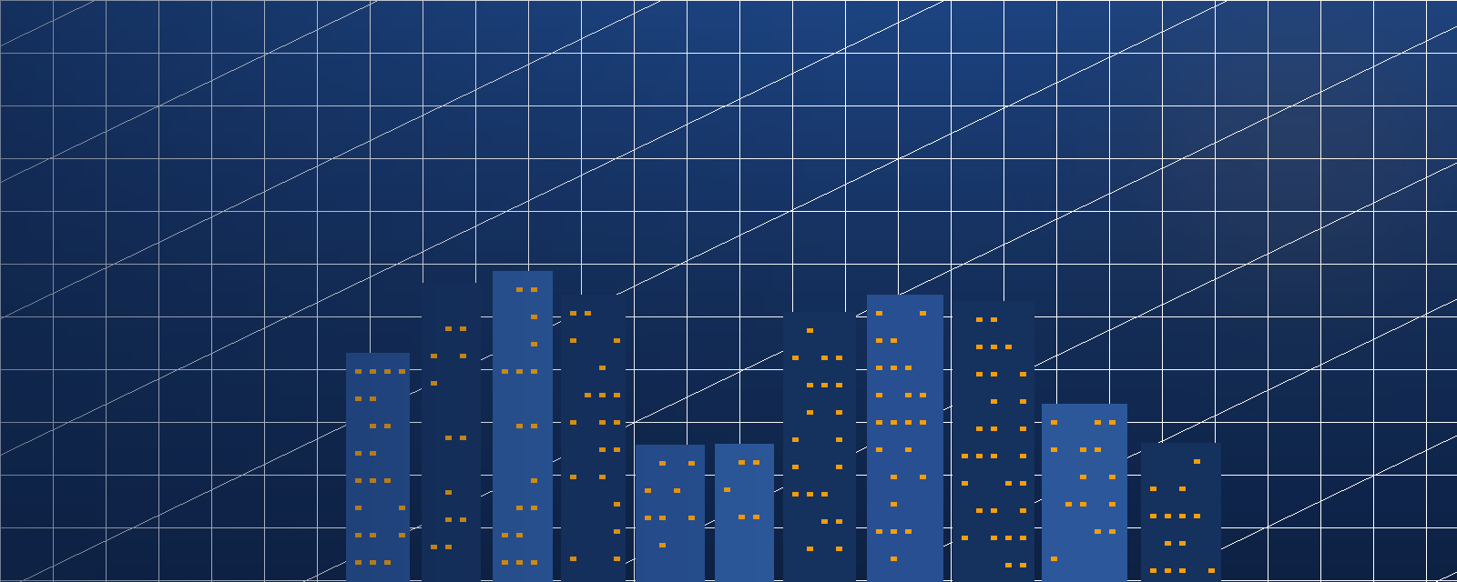Ilustração de skyline financeiro, categoria empresas